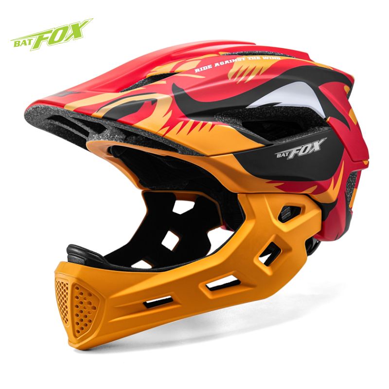 Cycling Protective Gear Kids - BATFOX Helm Sepeda Wajah Penuh Anak
