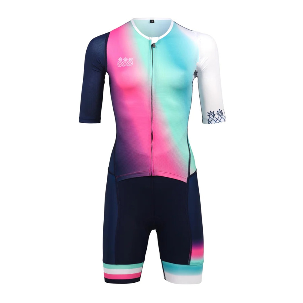 Triathlon Cycling Kit - Setelan pakaian Triathlon wanita, musim panas