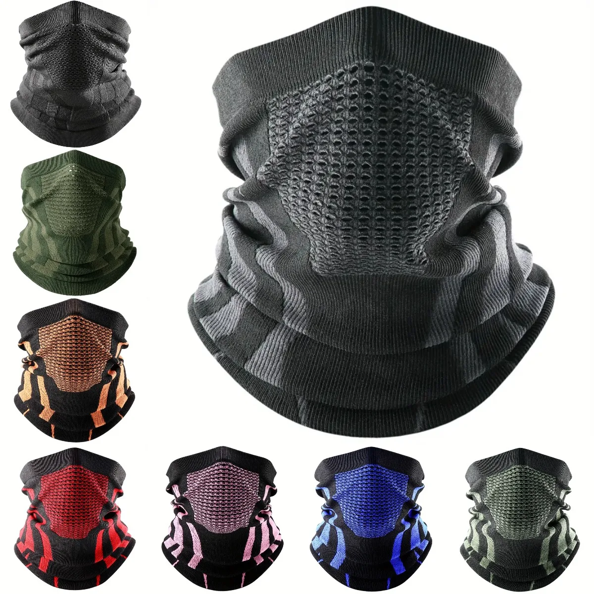 Cycling Face Mask - Syal rajut termal nyaman bersirkulasi, penutup