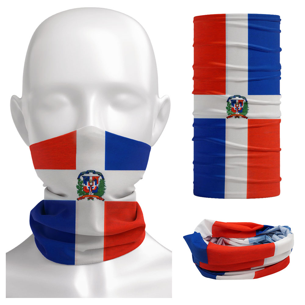 Cycling Face Mask - Dominica Bandana bendera nasional tanpa kelim