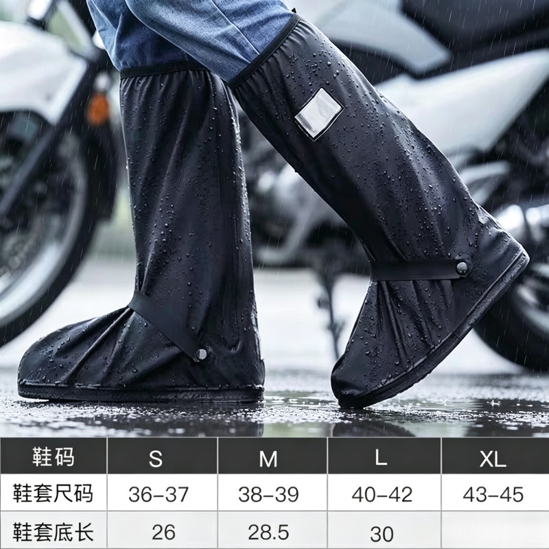 Cycling Shoe Covers - Penutup Sepatu Hujan Tahan Air Hitam