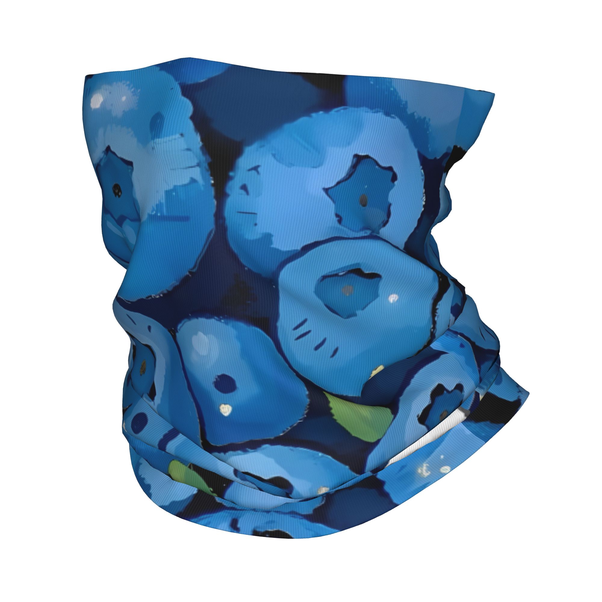 Cycling Face Mask - Fruit Print Blueberry dengan Kelinci Putih