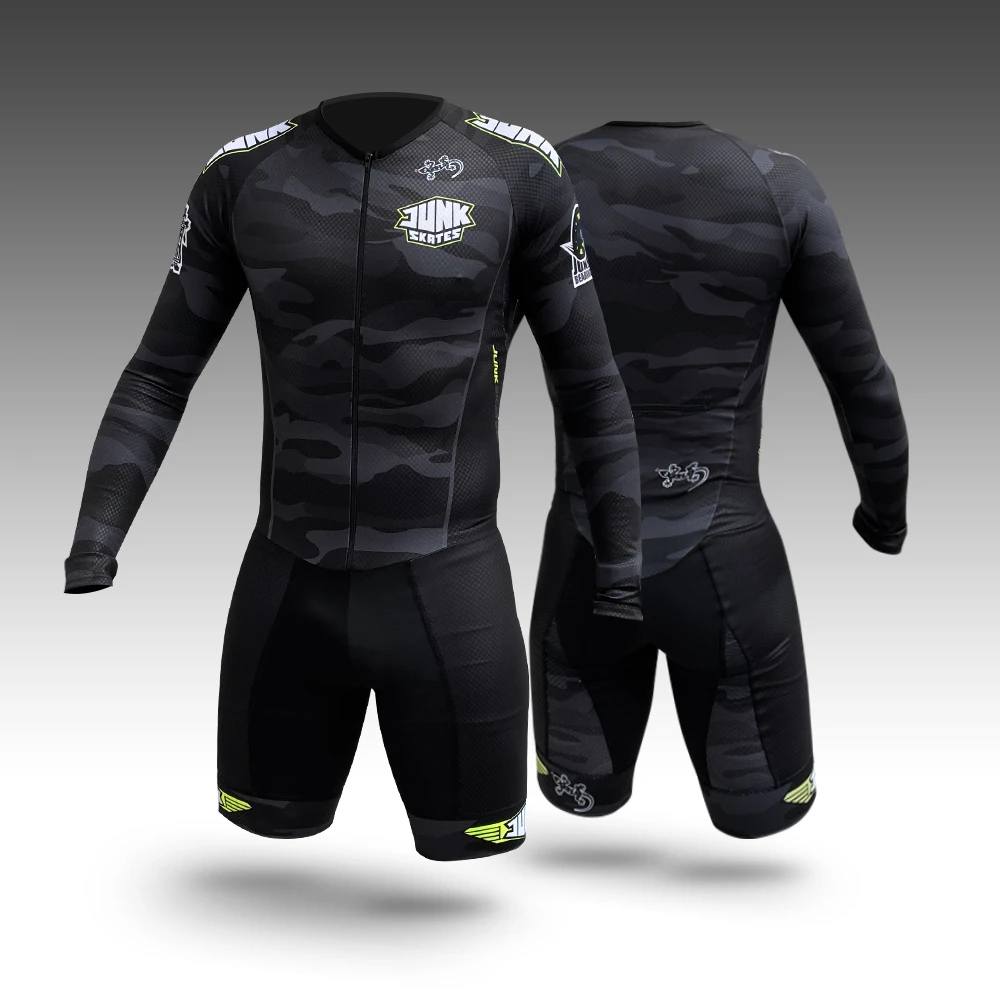 Man Roller Skating Jersey bers - Triathlon Cycling Kit ulasan dan harga