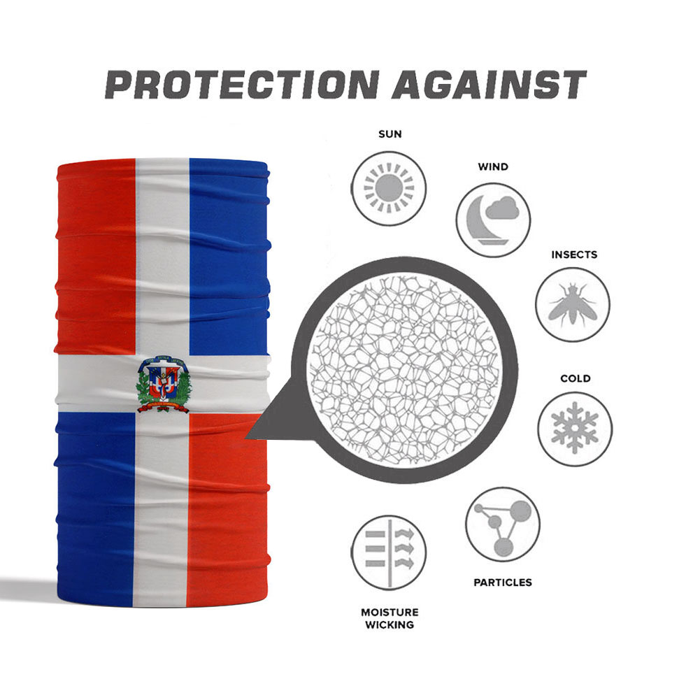 Dominica Bandana bendera nasio - Cycling Face Mask ulasan dan harga