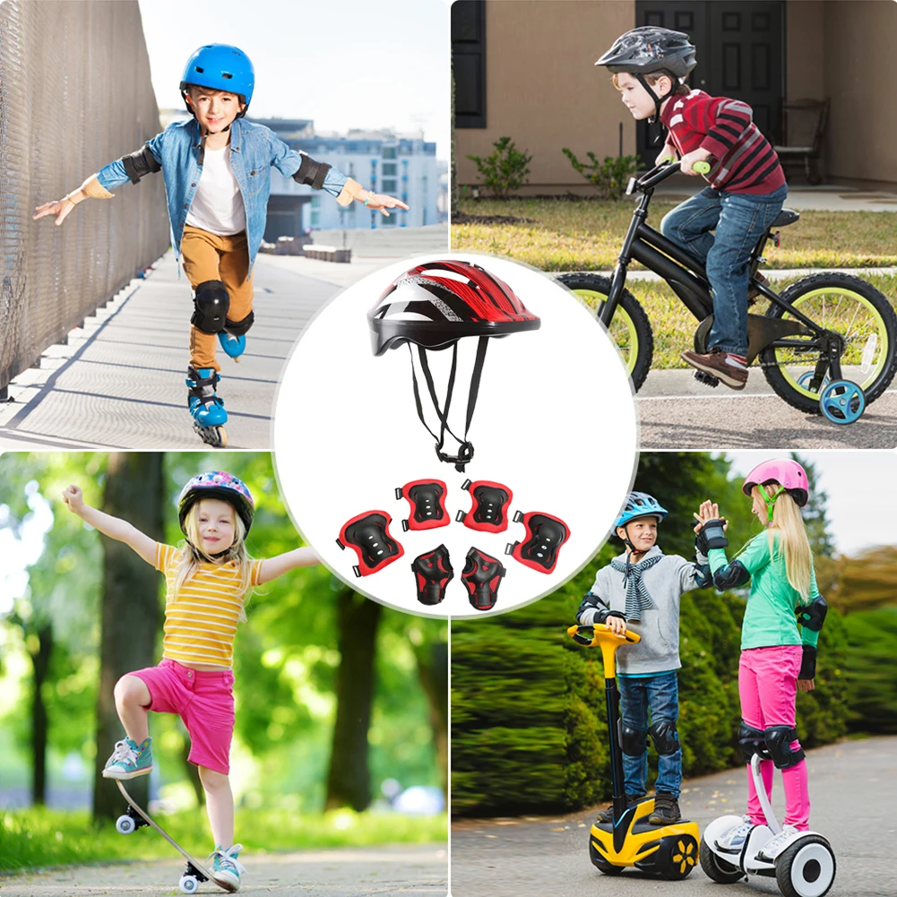 7 Buah Set Perlengkapan Pelind - Cycling Protective Gear Kids ulasan dan harga
